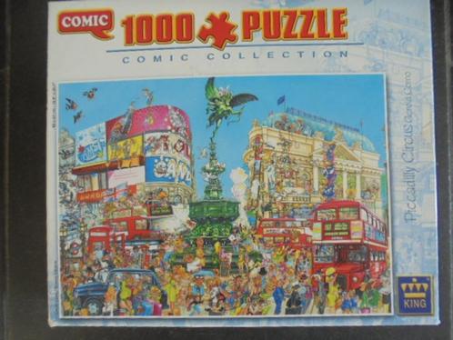 PUZZEL PICCADILLY CIRCUS COMIC COLLECTION KING 1000 STUKJES, Hobby & Loisirs créatifs, Sport cérébral & Puzzles, Utilisé, Envoi
