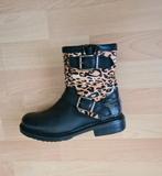 Bronx enkellaarsjes met leopard-print maat 36, Zwart, Lage of Enkellaarzen, Ophalen of Verzenden, Zo goed als nieuw
