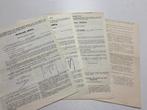 4 oude documenten Nationale militie 1954/55/57 oproepbrieven, Ophalen of Verzenden, Overige soorten, Overige typen