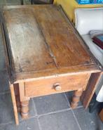 Table de salon ancienne (XIXème) en bois massif à deux rabat, Antiquités & Art, Enlèvement