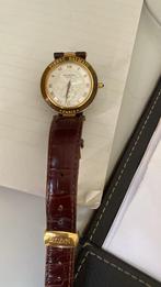 Vintage Pierre Balmain Paris Horloge, Leer, Staal, Polshorloge, Zo goed als nieuw