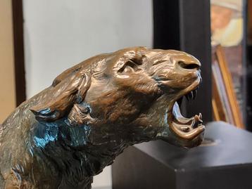 Bronzen beeld luipaard panter 