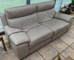 Sofa elektrisch bediend, Leer beige, Enlèvement, Utilisé, Cuir