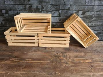 Decoratieve kistjes / Appelkistjes – Naturel  beschikbaar voor biedingen