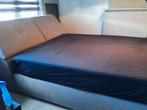 Boxspring 220 x 180 x 70 grijs, Huis en Inrichting, Slaapkamer | Boxsprings, Ophalen, Gebruikt, Tweepersoons, 180 cm