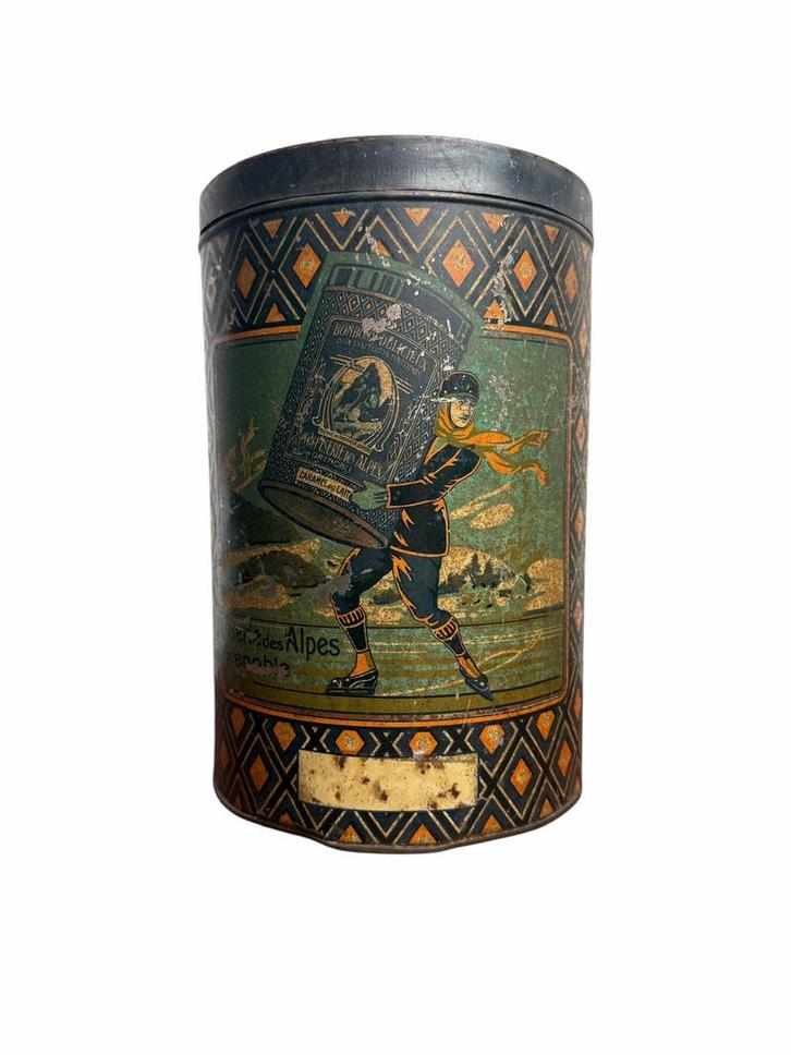 Antiek blik Confeserie Des Alpes - Bonbons Delicieux, Verzamelen, Blikken, Gebruikt, Overige, Overige merken, Ophalen of Verzenden