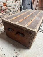 Malle coffre en bois vintage, Huis en Inrichting, Ophalen, Zo goed als nieuw