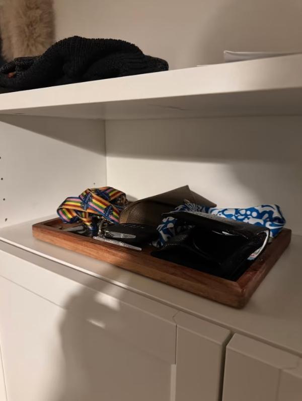 Houten sleutel- & organizer bord, Huis en Inrichting, Woonaccessoires | Overige, Zo goed als nieuw, Ophalen