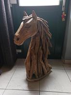 tête de cheval en bois de teck, Antiquités & Art, Art | Sculptures & Bois, Enlèvement