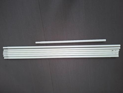 Gordijnroedes + wand/plafondbevestigingen, Huis en Inrichting, Stoffering | Gordijnen en Lamellen, Gebruikt, Wit, Ophalen