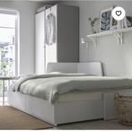Ikea Flekke bedbank met 2 lades - zwart - 80x200 incl matras, Ophalen, Zo goed als nieuw, Zwart