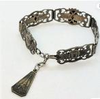 ANTIEKE FRANSE FILIGRAAN ARMBAND JAREN 30/40, Ophalen, Gebruikt, Zilver