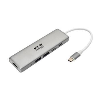 USB-C-dock Aluminium HDMI USB 3.1 Micro-SD stroomvoorziening