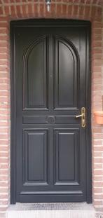 Porte en bois meranti noir et brune, Doe-het-zelf en Bouw, Raamkozijnen en Schuifdeuren, Gebruikt, Overige typen, 150 tot 225 cm