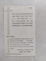 bidprentje: intrede in het klooster 1945 Sint-Niklaas, Verzamelen, Bidprentjes en Rouwkaarten, Verzenden, Bidprentje