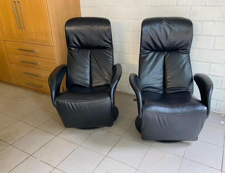 2 Design lederen jori relaxzetels als nieuw, Huis en Inrichting, Fauteuils, Zo goed als nieuw, Ophalen