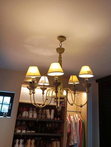 Magnifique lustre champêtre., Enlèvement, Comme neuf