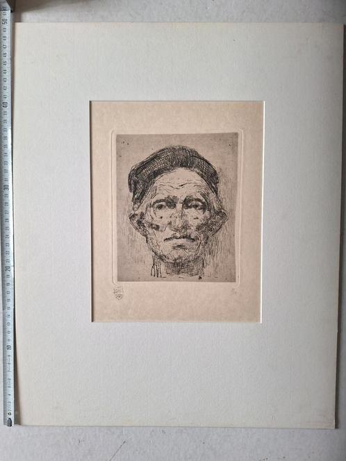 Originele ets Rik Wouters "Oude boer" 5/52, Antiek en Kunst, Kunst | Etsen en Gravures, Ophalen of Verzenden