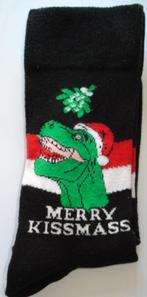 Topman Set van 4 sokken zwart/grijs/groen kerst T-rex teckel, Nieuw, Topman, Zwart, Maat 43 t/m 46