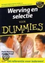 Werving en selectie voor dummies Paula Manning Jennifer brug, Boeken, Studieboeken en Cursussen, Ophalen of Verzenden, Zo goed als nieuw
