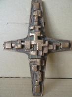 Art deco bronzen kruisbeeld reliëf plaquette 12x17 Hongarije, Ophalen of Verzenden