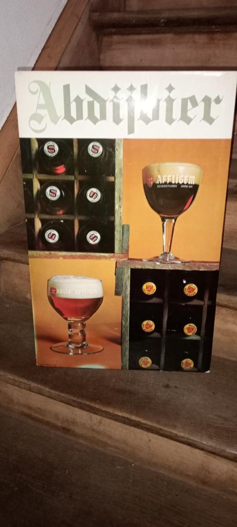 Brouwerij oud bier kartonnen pub Affligem Abbey, Verzamelen, Biermerken, Gebruikt, Reclamebord, Plaat of Schild, Overige merken