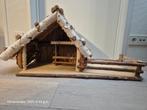 Zeer mooie  handgemaakte houten kerststal, Diversen, Kerst, Ophalen, Zo goed als nieuw