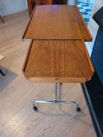 Vintage Scandinvisch bijzettafel regelbaar, Huis en Inrichting, Ophalen