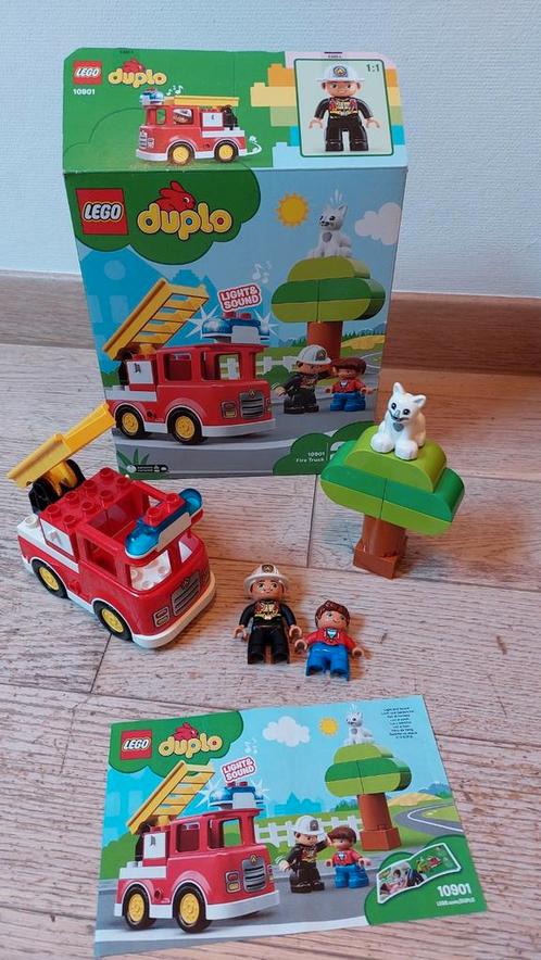 Duplo camion pompier - comme neuf, Kinderen en Baby's, Speelgoed | Duplo en Lego, Zo goed als nieuw, Duplo, Complete set, Ophalen
