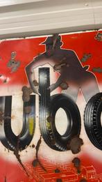 Plaque émaillée Ubo pneus XL, Utilisé, Enlèvement ou Envoi, Panneau publicitaire