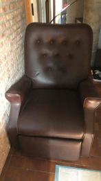 Lederen eenzit relax, Huis en Inrichting, Ophalen, Gebruikt, Eenpersoons, Leer