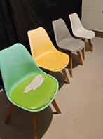 4 kleurrijke kuipstoelen, Huis en Inrichting, Gebruikt, Modern kleurrijk, Vier, Ophalen
