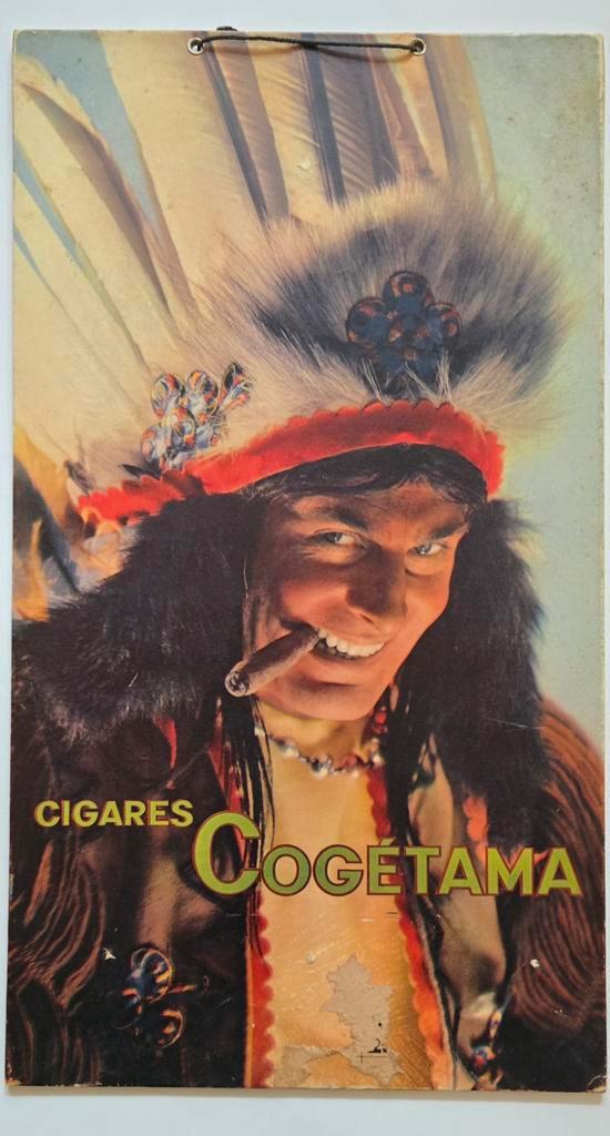 Cigares COGETAMA Carton publicitaire circa 1950, Collections, Marques & Objets publicitaires, Utilisé, Panneau publicitaire, Enlèvement ou Envoi