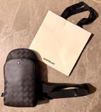 Te koop: Montblanc  medium on-body bag in extreme leather, Zwart, Zo goed als nieuw, Leer, Ophalen