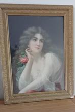 Romantisch schilderij prent, Ophalen