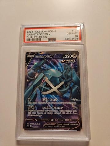 Metagross V psa 10 Chilling Reign beschikbaar voor biedingen