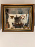 Marine frame vitrine vissers ligplaatsen, Antiek en Kunst