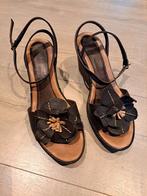 Te koop : Bruine lederen damesschoenen. Maat 39, Bruin, Ophalen of Verzenden, Schoenen met hoge hakken, Gedragen