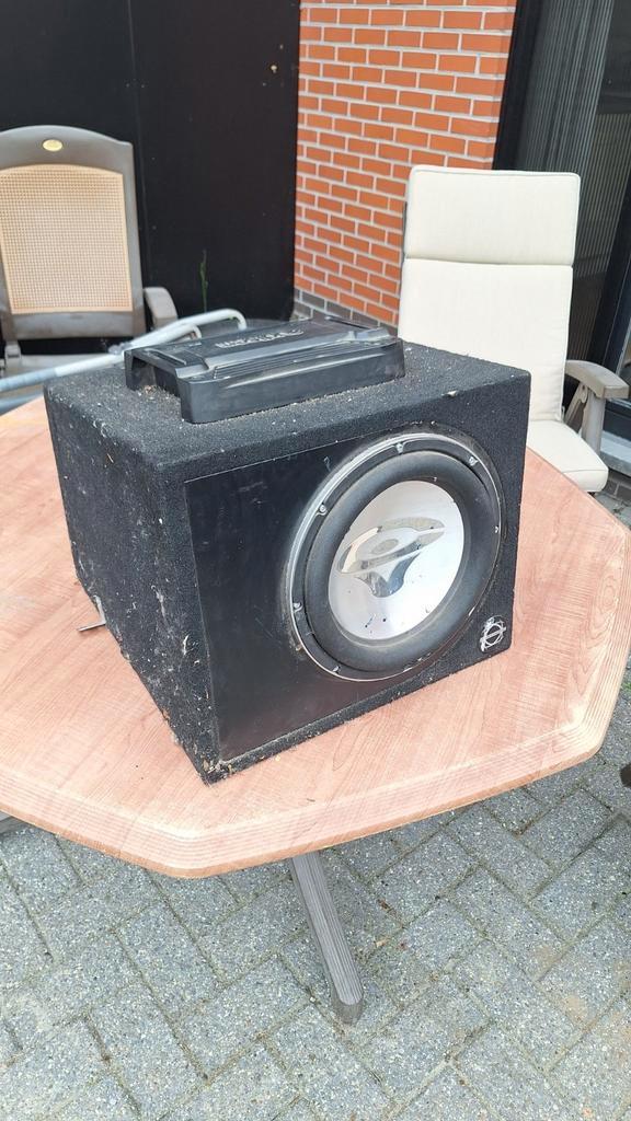 Subwoofer Bassworx met Audison SR1D versterker + bekabeling, Auto diversen, Autospeakers, Gebruikt, Ophalen