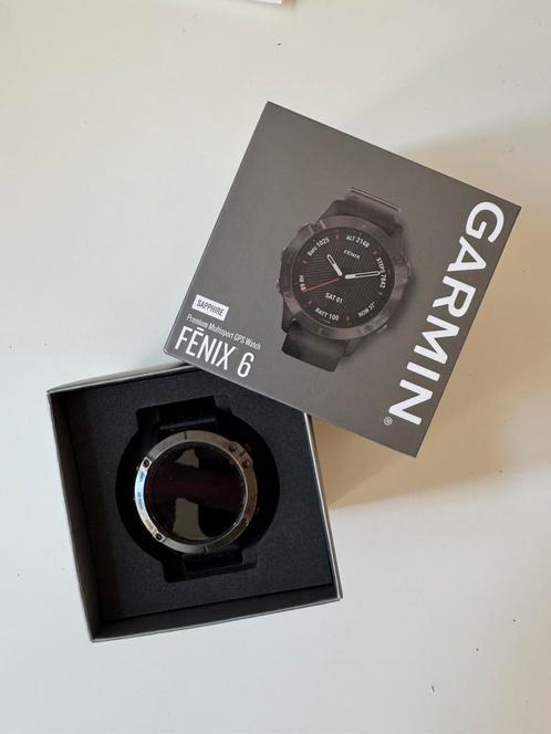 Montre Garmin Fenix 6 Sapphire, Handtassen en Accessoires, Sporthorloges, Gebruikt, Zwart, Afstand, Calorieverbanding, Conditie