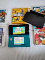 Nintendo 3DS blauw met 5 games, Ophalen, Blauw, 3DS, Gebruikt