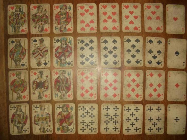 antiek duits kaartspel ca 1910, Antiek en Kunst, Curiosa en Brocante, Ophalen of Verzenden