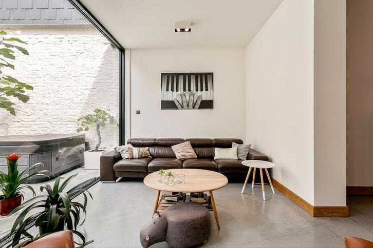 Lederen 4-zit bank in perfecte staat!, Huis en Inrichting, Zetels | Complete zithoeken, Ophalen