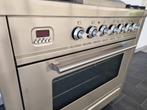 ️ ☘️Luxe Fornuis Boretti 90 cm rvs frytop 1 grote oven, Elektronische apparatuur, Fornuizen, 60 cm of meer, 5 kookzones of meer