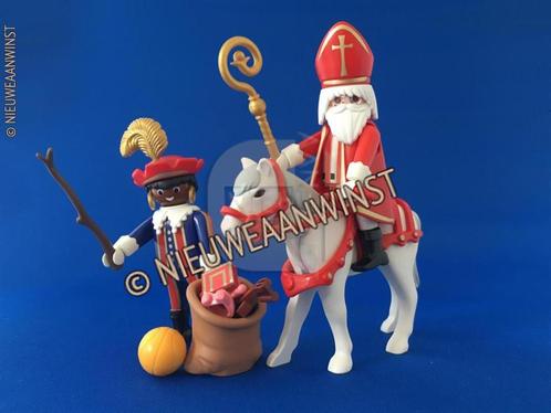 Playmobil 4893 Sinterklaas, zwarte Piet en Amerigo COMPLEET!, Divers, Saint-Nicolas, Comme neuf, Envoi