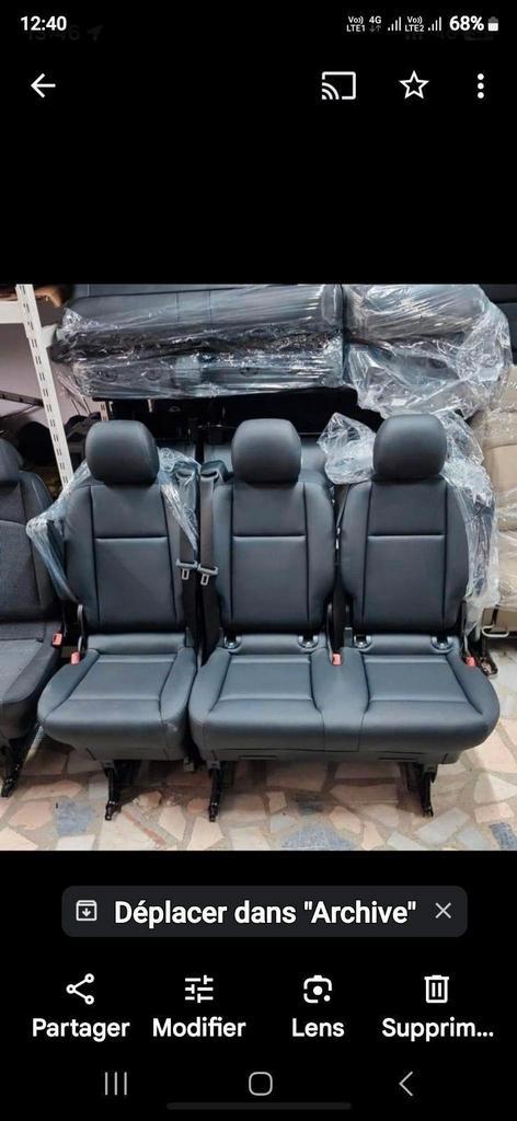 stoelen leer zwart nieuw Mercedes Vito Taurus 447 2024 9pl, Auto-onderdelen, Interieur en Bekleding, Nieuw, Ophalen of Verzenden