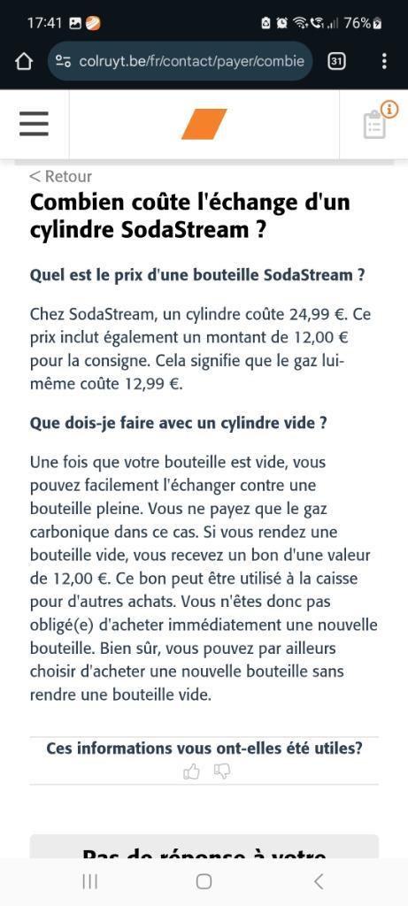 Bouteille de gaz sodastream easy click neuve, Elektronische apparatuur, Bruiswatermachines, Nieuw, Ophalen