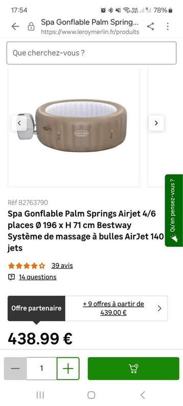 A vendre spa gonflable 