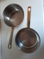 2 poêlons inox très bon état, Inox, Plaque céramique, Enlèvement, Utilisé