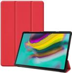 Samsung Galaxy Tab S5e hoes - Tri-Fold Book Case - rood, Nieuw, Samsung, Bescherming achterkant, Samsung Galaxy Tab S5e (SM-T720)